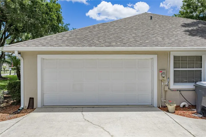 The attached side load garage has an opener.