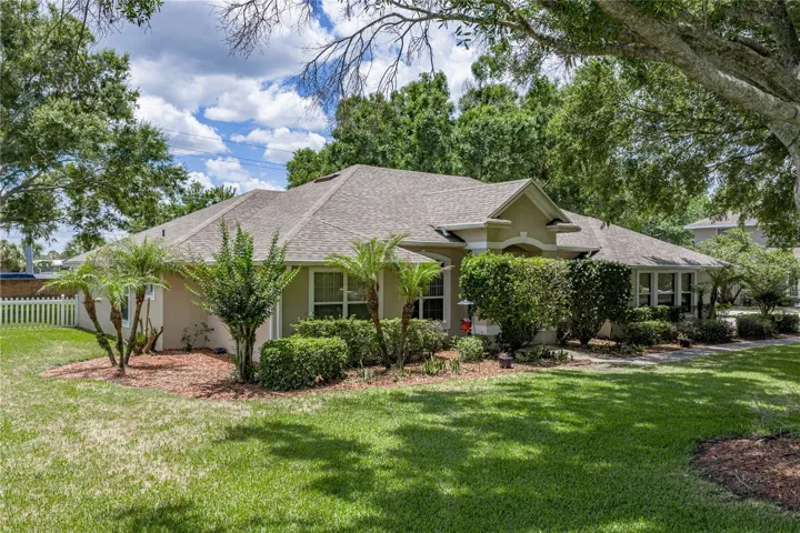 The variety of plantings beautify this home.
