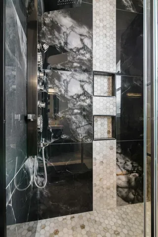 Upgraded Italian Marble Shower