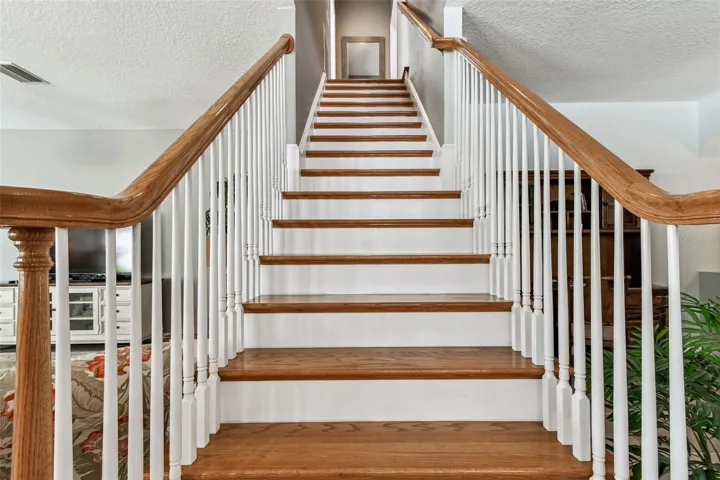 Custom Hardwood handrail and stairs