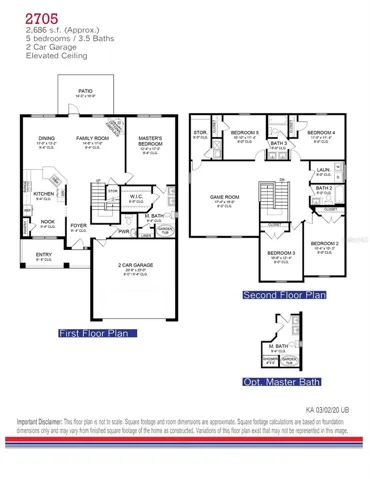 Home will have tile shower and linen closet in master bath