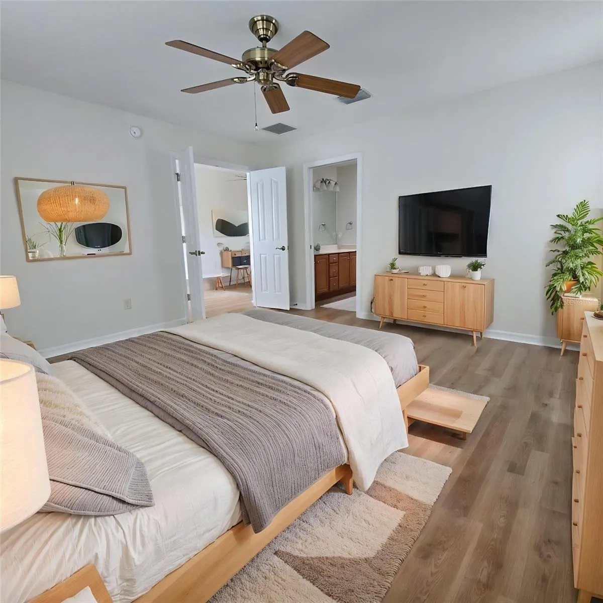 AI Staged Primary Bedroom