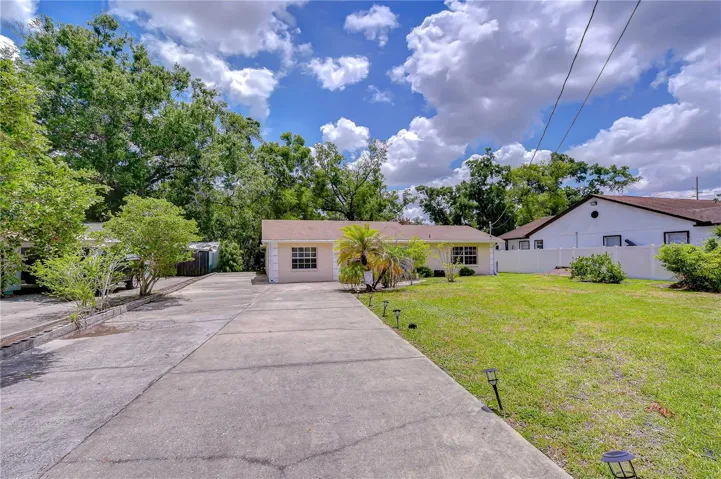 Extra long driveway welcomes you home.