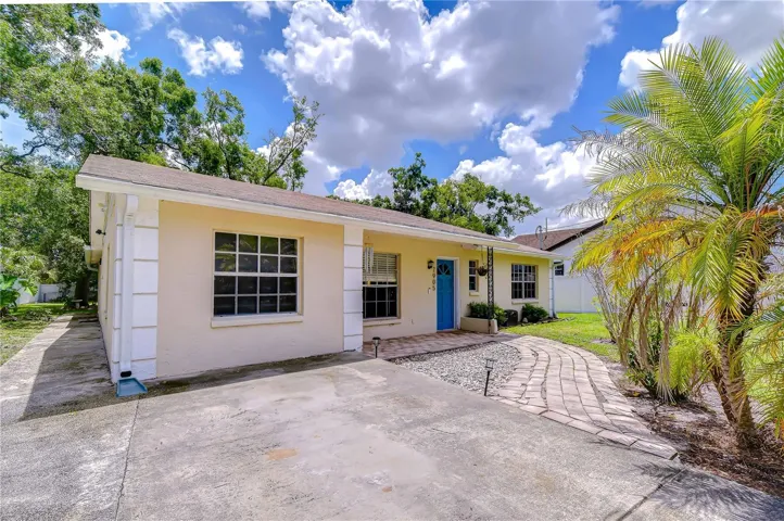 Left side of home toward entrance