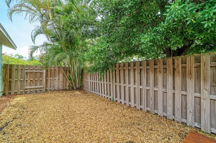 Fenced yard