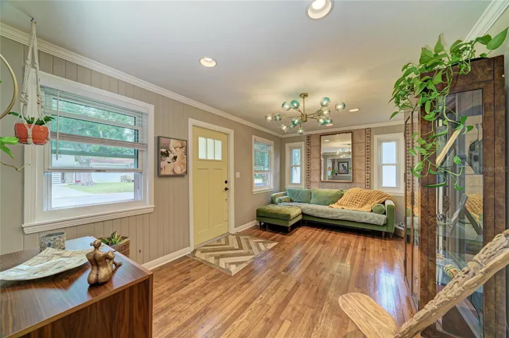 Living Room with hardwood floors