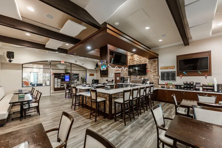 The on-site restaurant