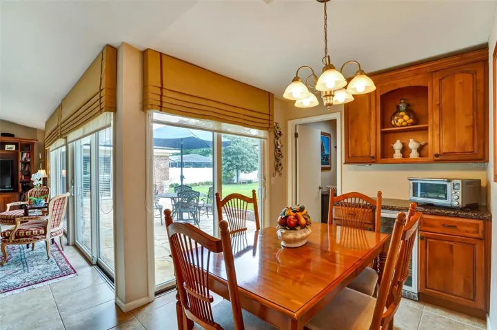 Dining nook with a view.