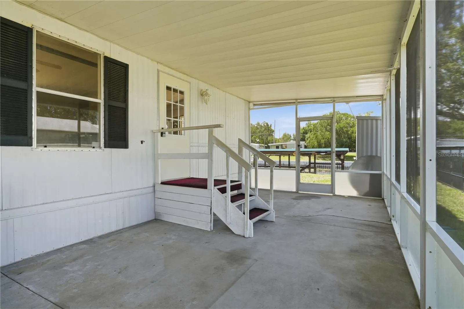 Screened and covered porch