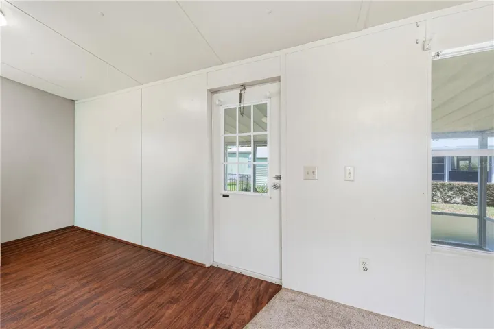 Front entry into Living room & Kitchen