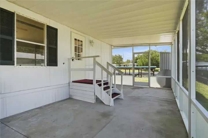 Screened and covered porch