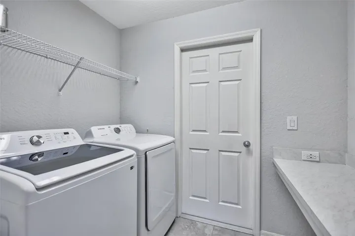 Laundry Room with Samsung Washer/Dryer & Drop Zone