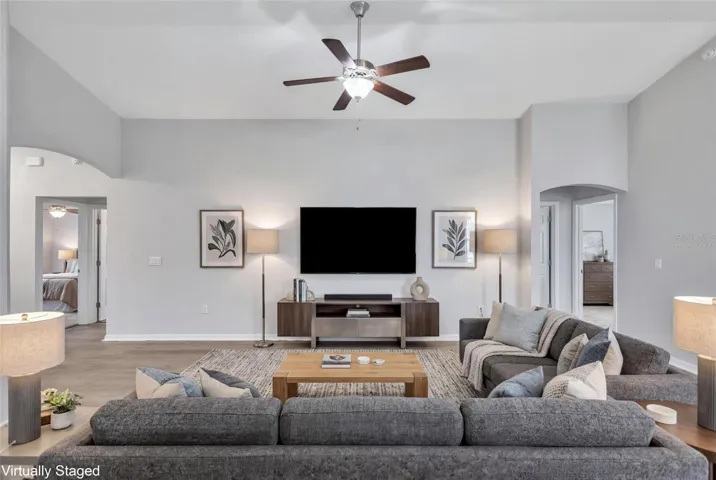 Living Room with Soaring Ceilings