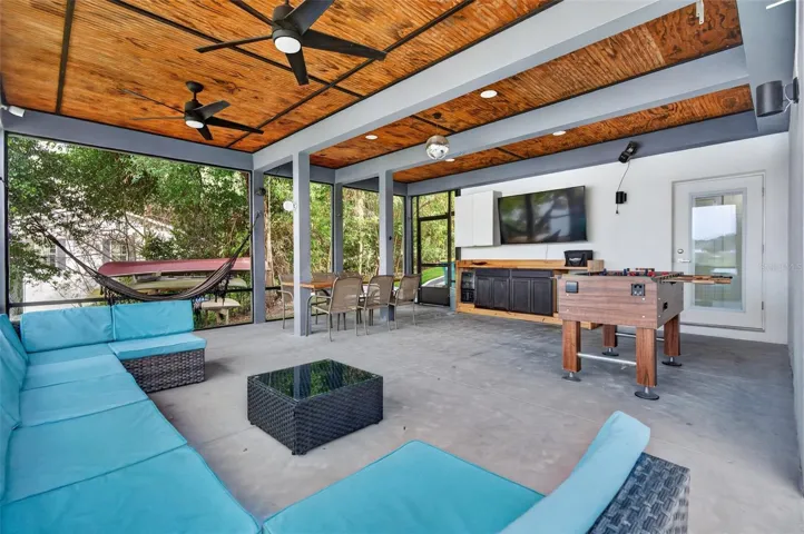 Welcome to your lake level entertainment area!