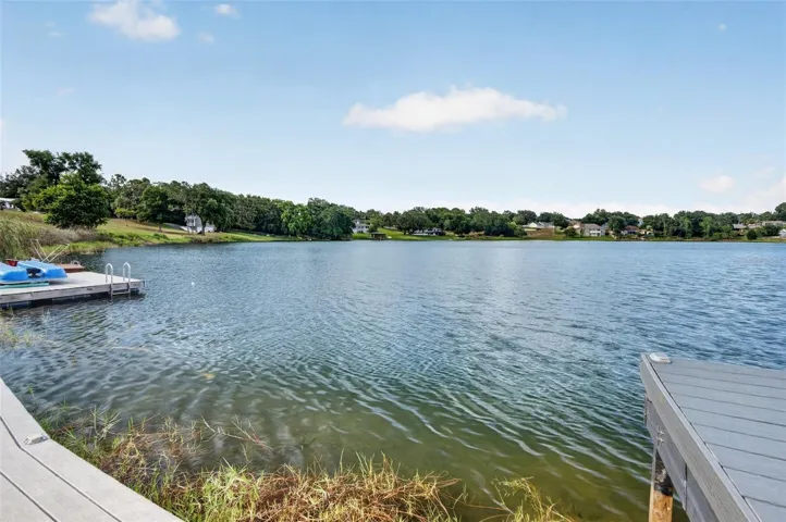 Two docks. One stationary and one floating dock.