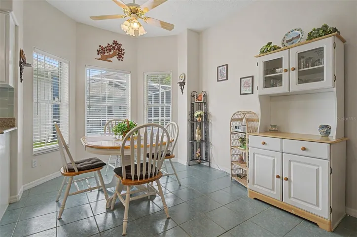 Bay window breakfast nook