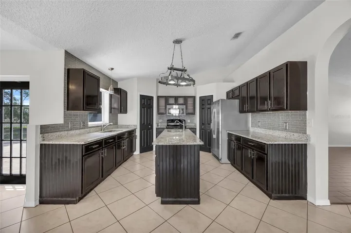 Kitchen and island