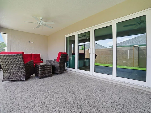 Spacious private lanai.