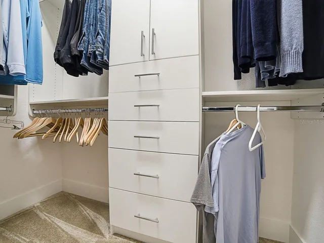 Two main bedroom closets with organizers!