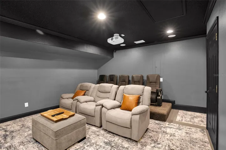 Movie room in Garage