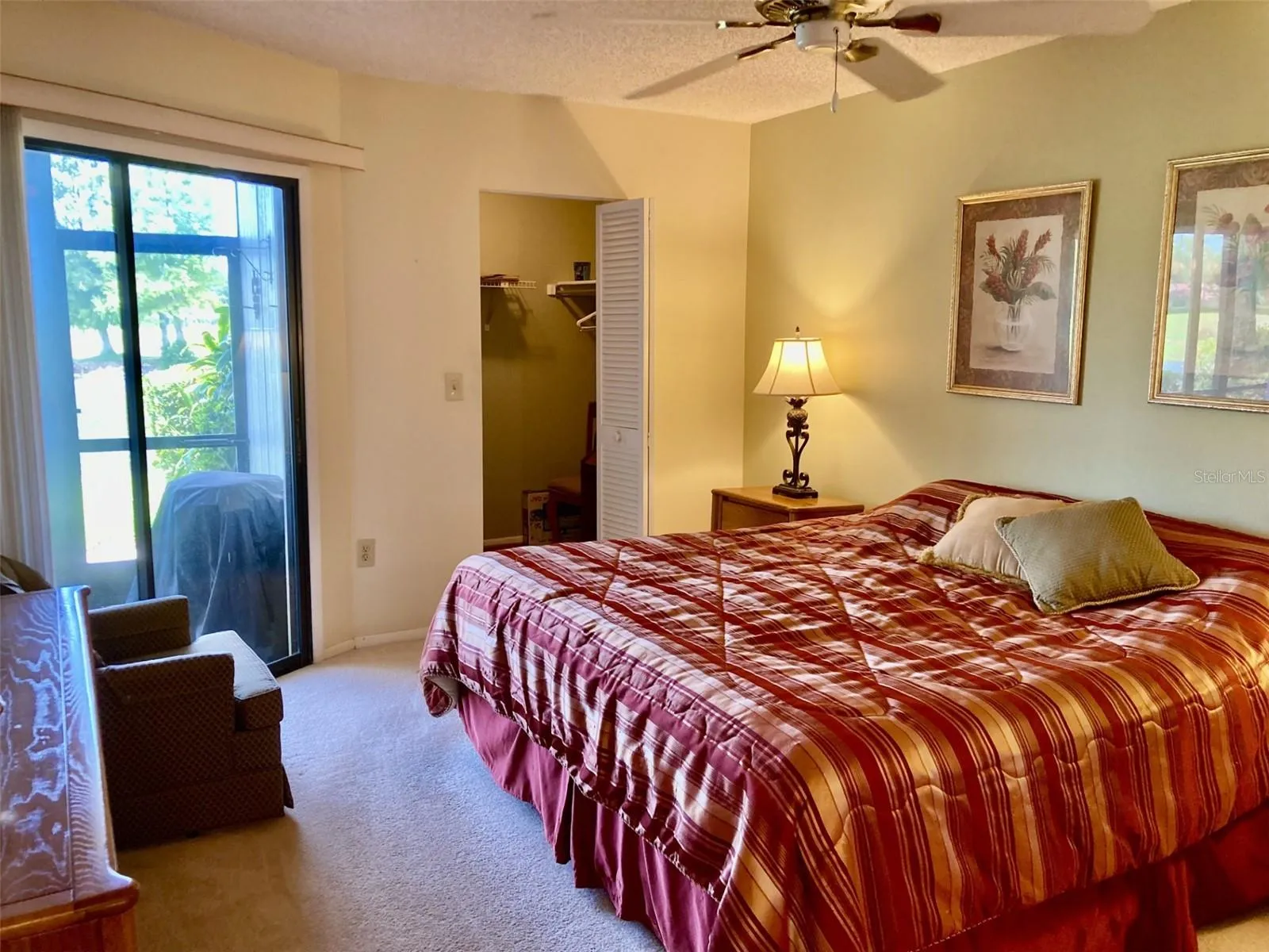 Master bedroom with walk-in closet.