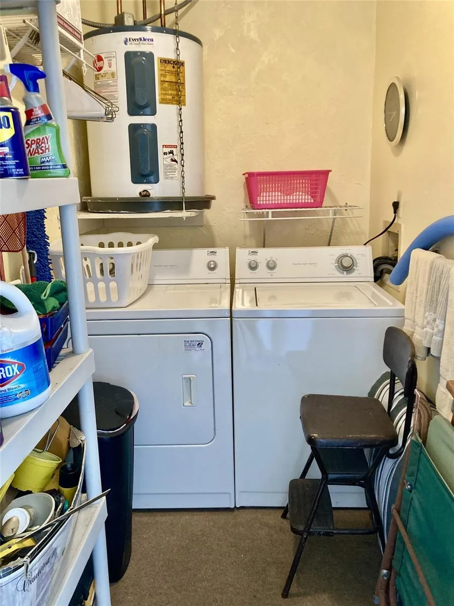 Laundry room on front porch.