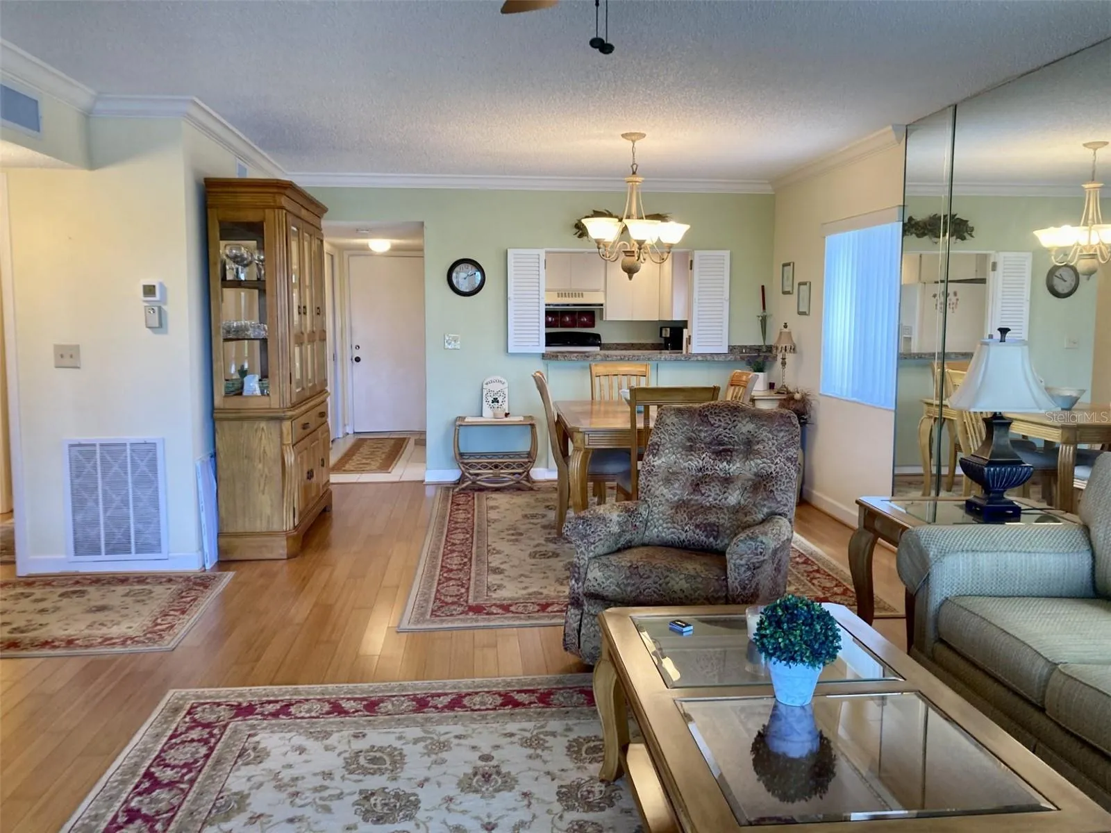 From living room to dining room.