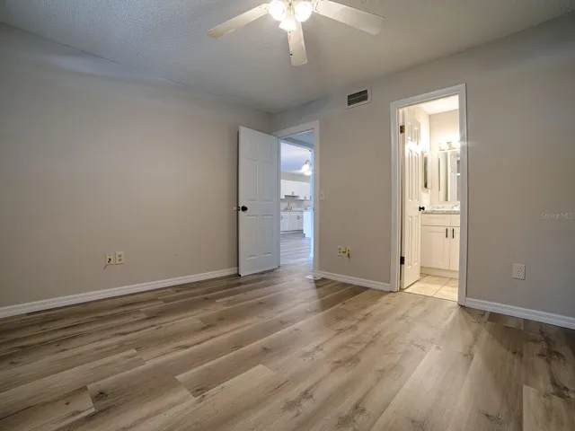 Master bedroom view, showing doorway entrance to master bath