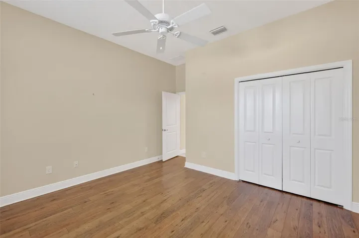 NICE LARGE DOUBLE DOOR CLOSET.