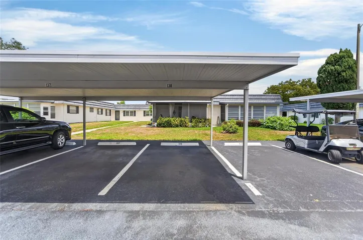 Assigned, covered parking is steps from your backdoor