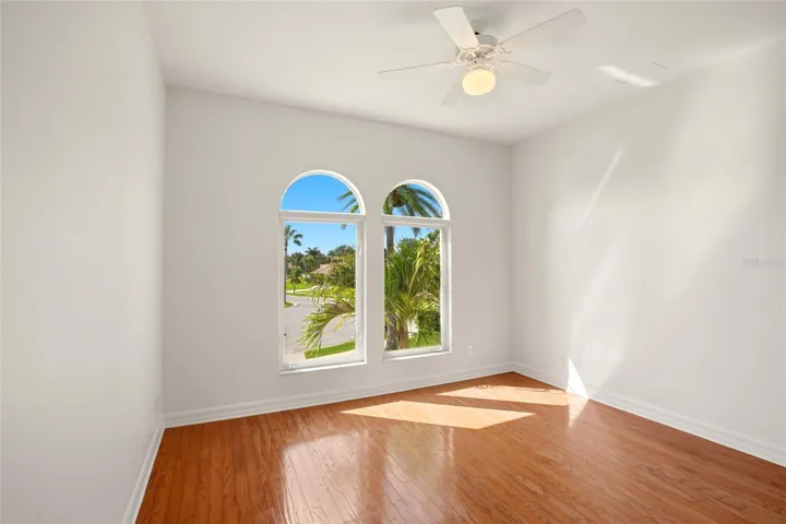 The Jack-and-Jill suites feature hardwood flooring and well-appointed bathrooms with a shower/tub combination, walk-in closets, and a private water closet.