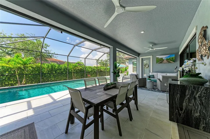 Outdoor Kitchen Dining Area.