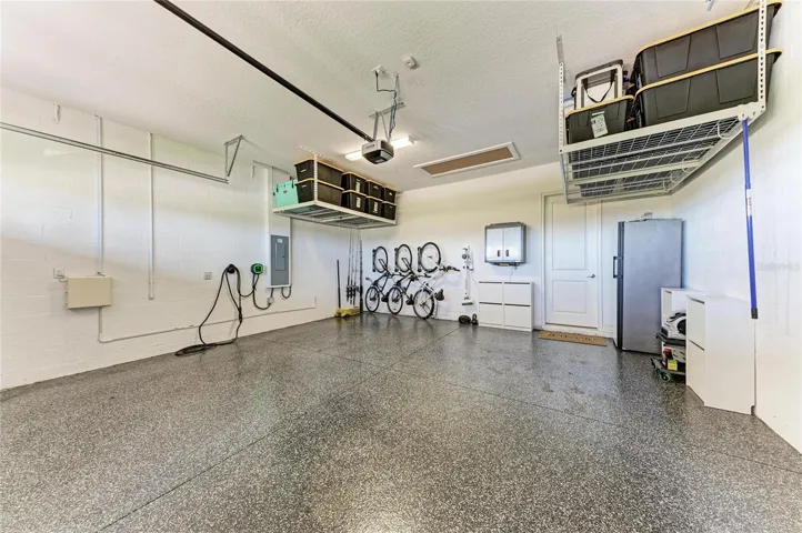 Main Garage with Epoxy Floor.