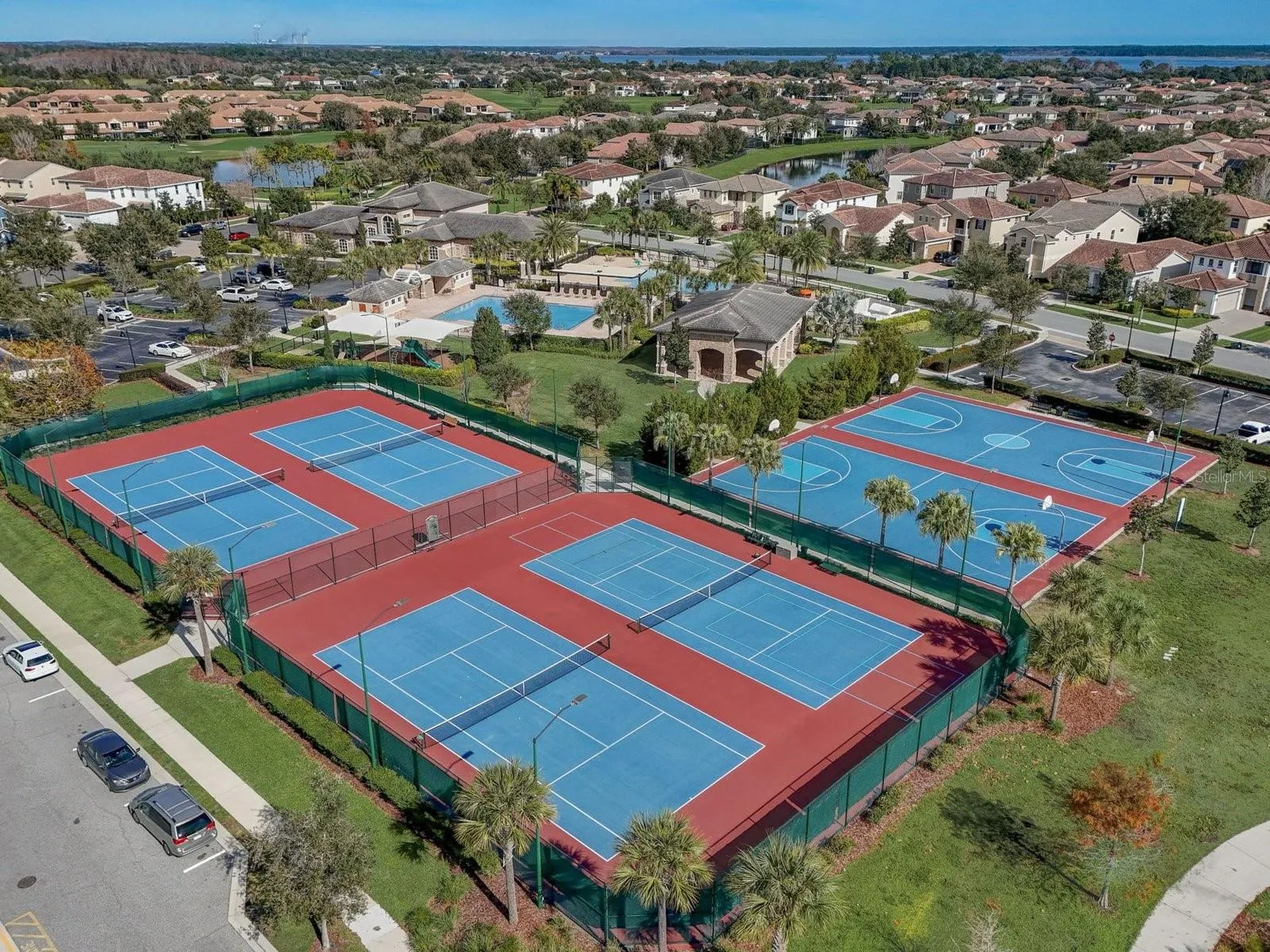 Tennis courts and basketball courts for residents only