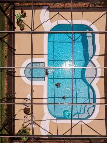 Aerial of Pool & Hot Tub