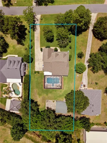 Aerial View with approx. property outline