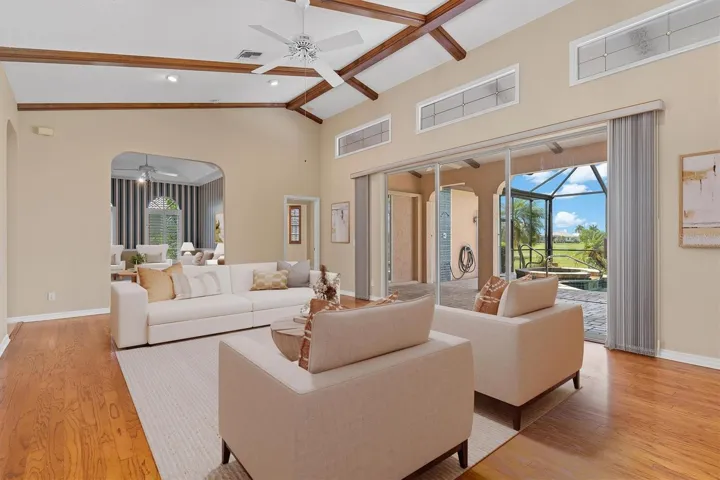 Virtually staged living room