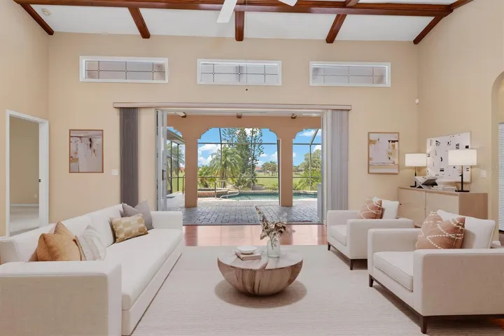 Virtually stage living room