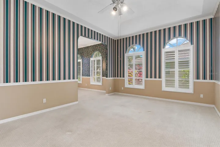 Plantation Shutters and arched windows