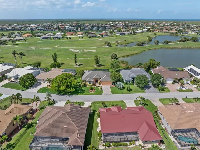 Aerial view of the home