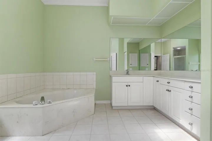 Primary bath with soaking tub
