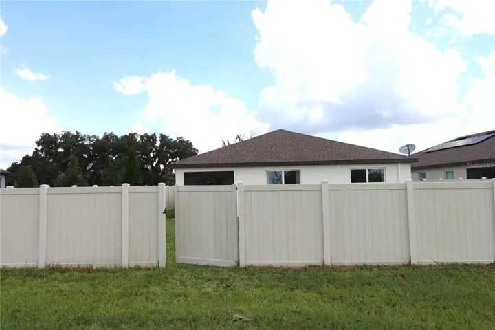 Fully fenced yard