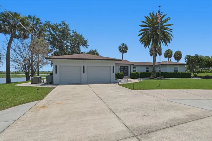 Spacious driveway with dual entry access