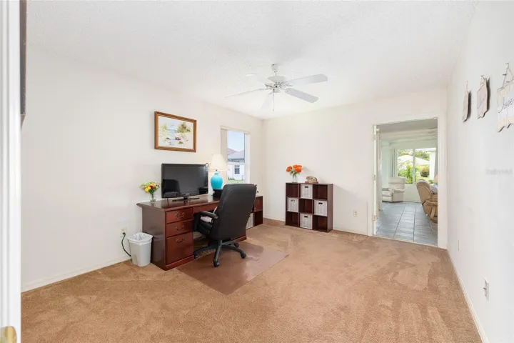 Bedroom 2 with Door to Sunroom