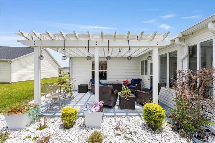 Rear Patio with Pergola