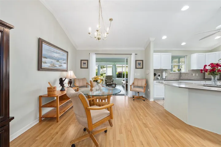 Vaulted Ceiling in Dining Room