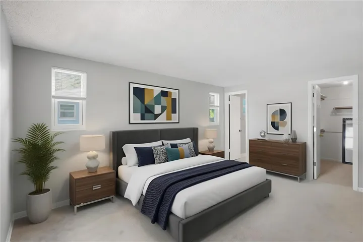 Primary Bedroom Virtually staged