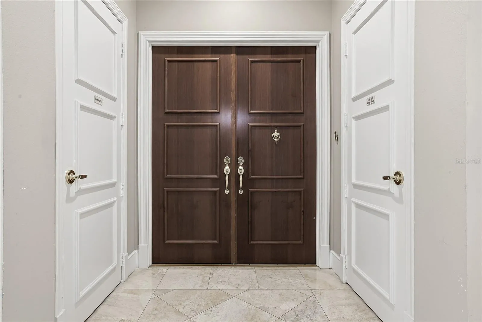 Double door entry into your residence