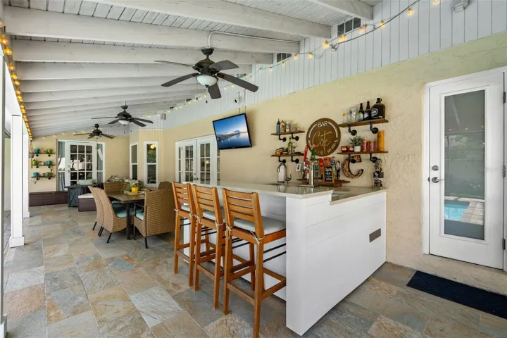 Rear Lanai + Built-in Bar
