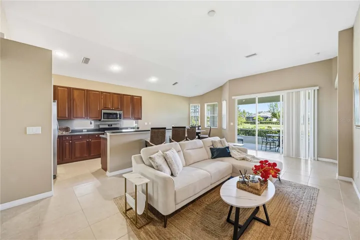 Living Room, Kitchen and Dining room